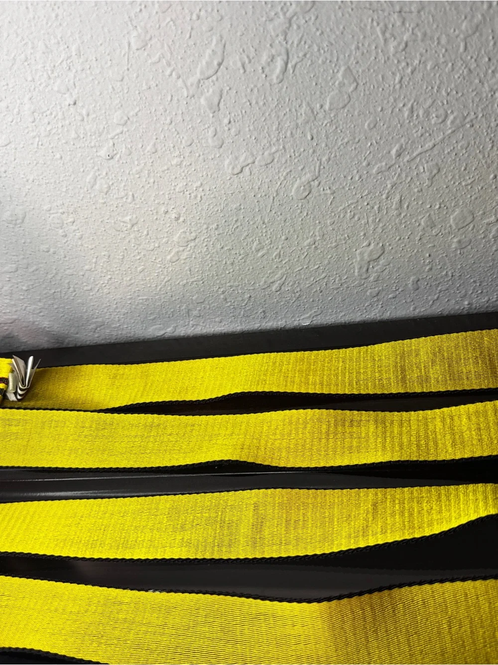 Off-White Yellow Industrial Webbing Belt with Black Logo